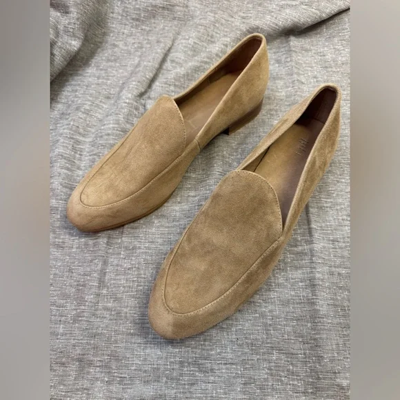 J. Jill Tan Suede Flats with Classic Slip-On Design - Picture 1 of 6